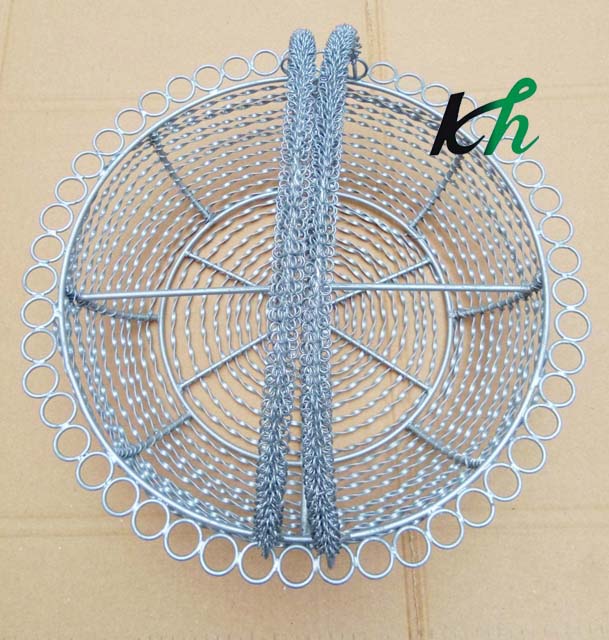 metal wire fruit  basket silver